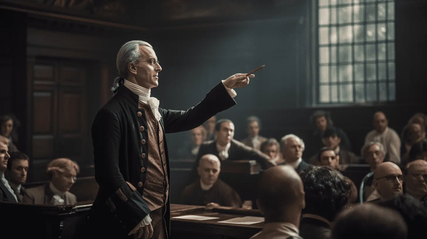 que es el liberalismo adam smith dando una clase en la universidad de edimburgo